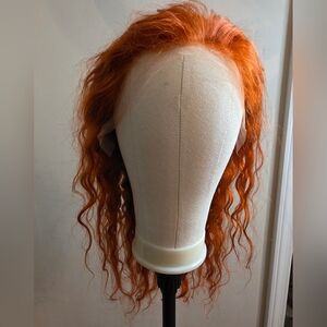 Vibrant Ginger Deep Wave Lace Front Human Hair Wig